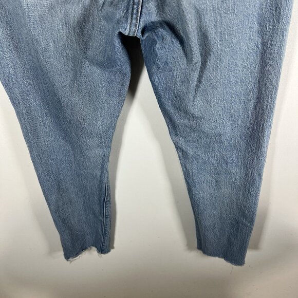 Levi's 501 Jeans Thrashed 25x30 Blue Light Wash Premium Denim Classic Distressed - Picture 7 of 11
